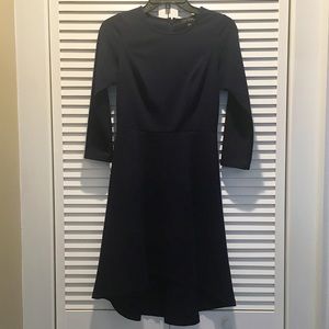 Navy high-low dress